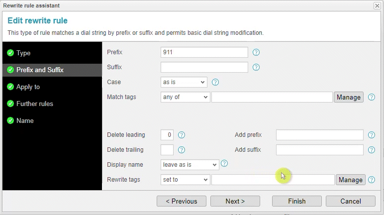 The Rewrite Rule Assistant has been extended with the Tag Rewriting Manager. You can enter or remove any tags in the edit field. Self-created or already supplied tags are available in a selection list. Accidentally deleted predefined tags can be restored at any time. An individual color selection facilitates the later differentiation between the individual tags.