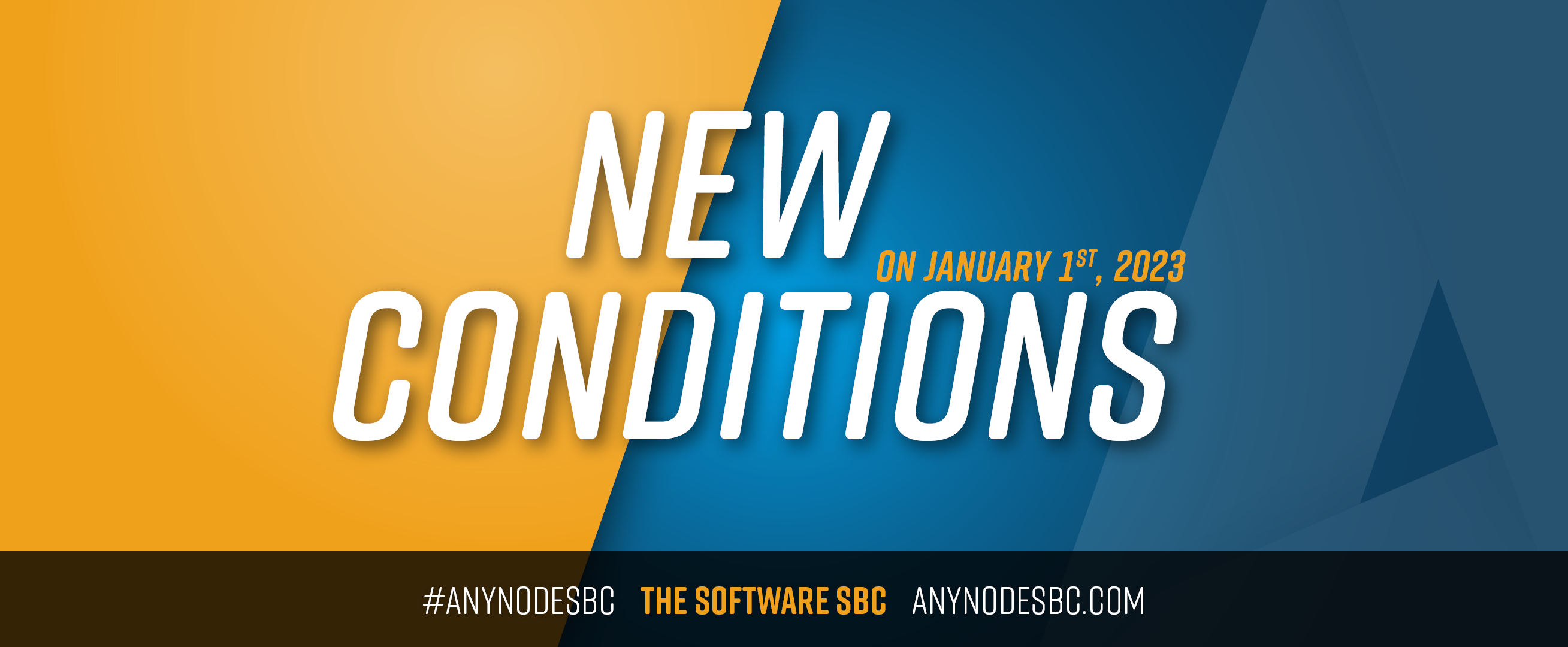 New conditions on January 1st, 2023