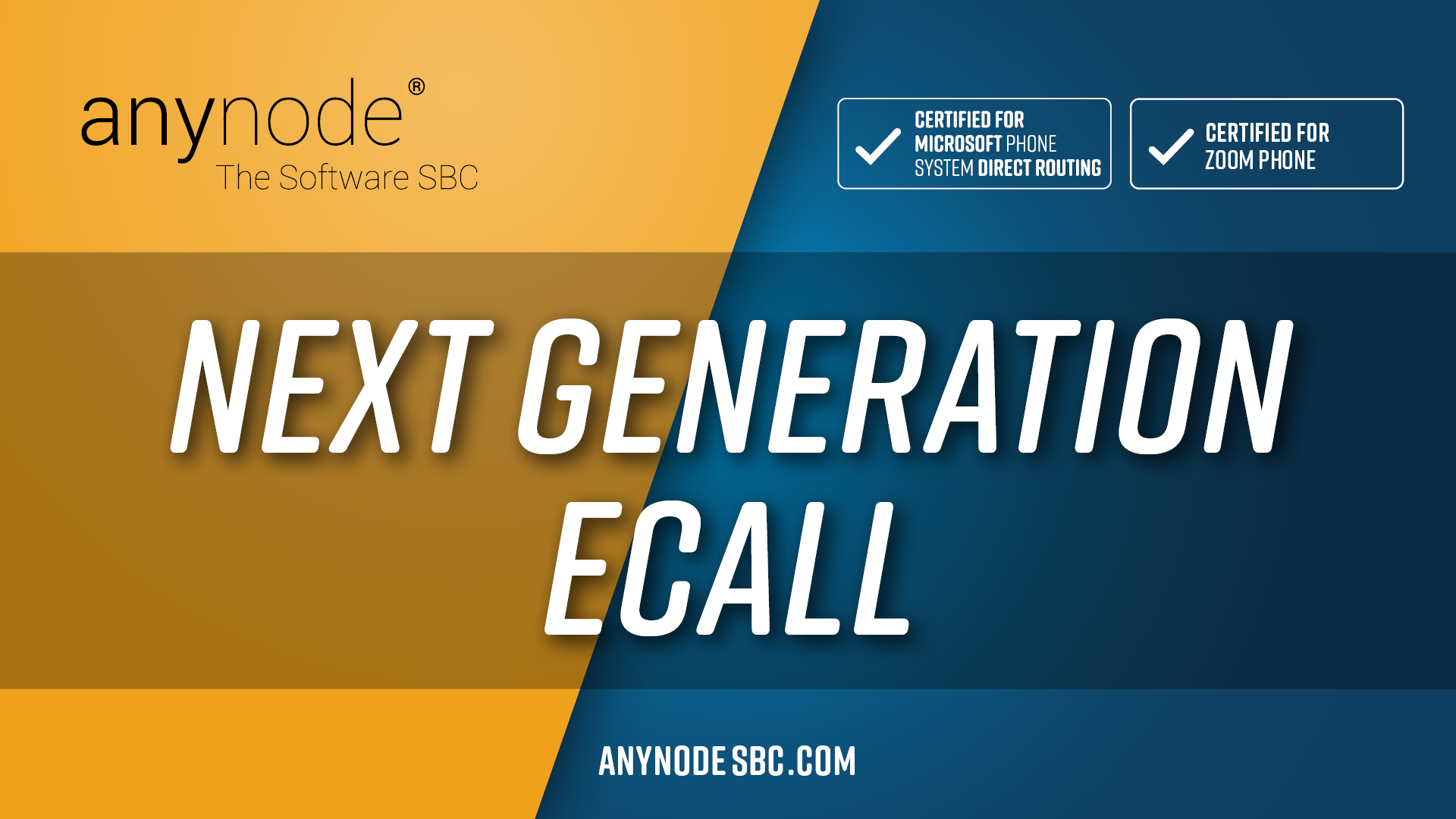 Title image for the Next Generation eCall feature in anynode 4.14 product communication.