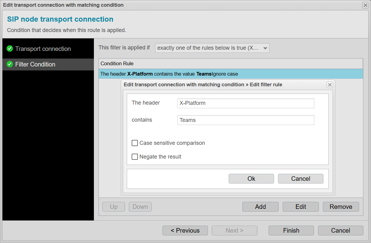 sc-4-14-sip-header-based-routing-for-request-router-x-platform-header - anynode - The Software SBC Screenshot: Request Router Konfiguration mit Definition des Filters für eine Rufverteilung anhand des X-Platform Headers.